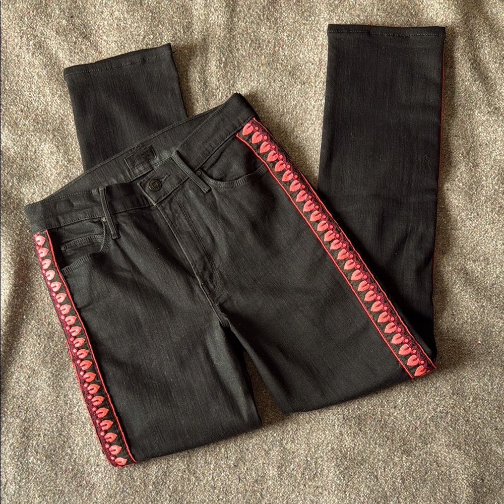 MOTHER Black Denim Jeans (Size 26)